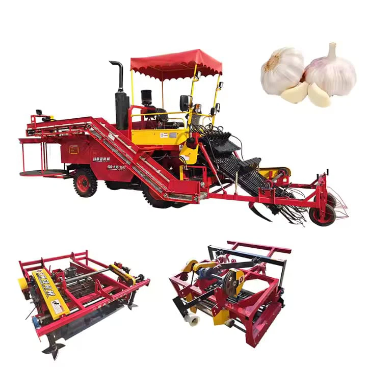 Harvester Bawang Putih Berkecepatan Tinggi 1.2m/s Kecepatan Kerja 700kg/H Pemanenan Bawang Bawang Garlic Harvester